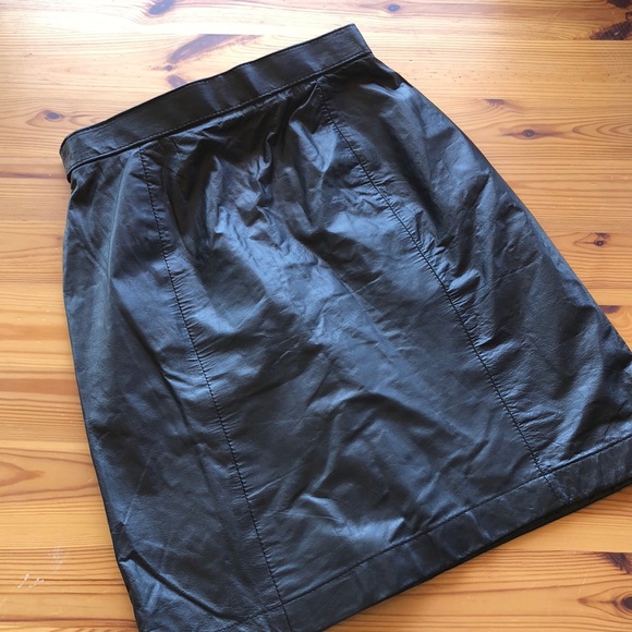 Vintage Wilson Leather Mini Skirt - Picture 1 of 6
